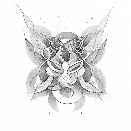 A Sensual And Abstract Representation Of Sexuality Intertwined With Elements Of Nature