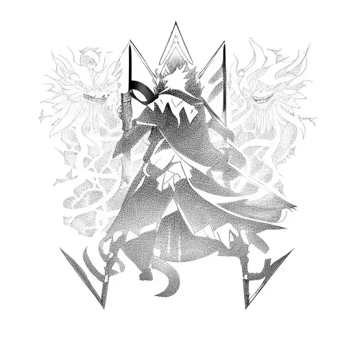 The Silhouette Of An Anime Teenager Walking Backwards With His Shadow Writing The Word Arise