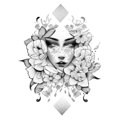 A Quote About Beauty Surrounded By Delicate Flowers