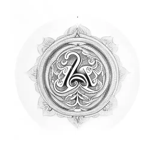 Om Symbol With Jasmine Bush