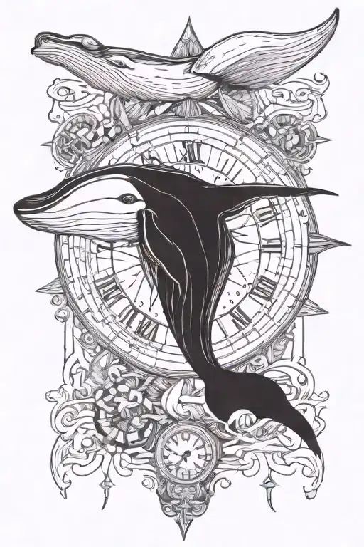 Whale 52 Hz Whale Clock Compass