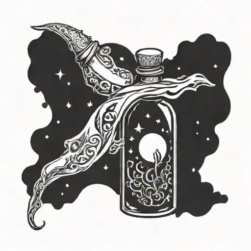 Moon And Felix Felicis Potion Bottle
