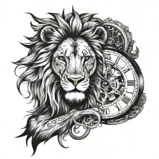 Whole Arm Lion And Clock