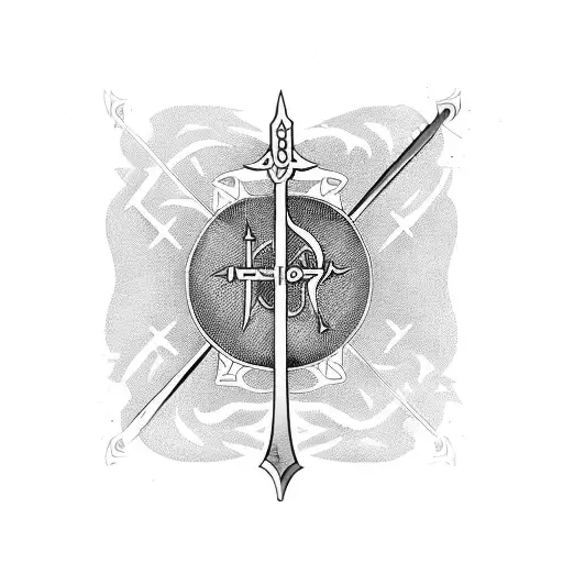 A Medieval Sword With Runes And A Macedonian Sun