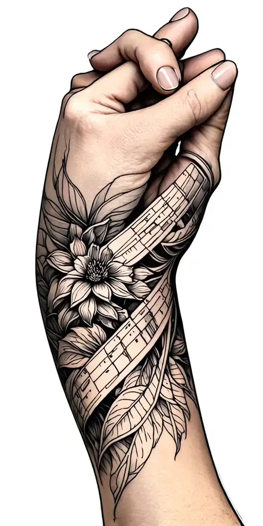 Block A Small Tattoo On The Forearm 7 Cm Per 5 Cm