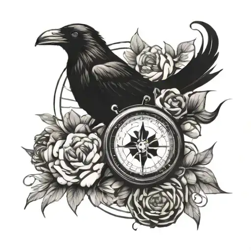 Raven Peony Compass Tree Bishop Chess Piece