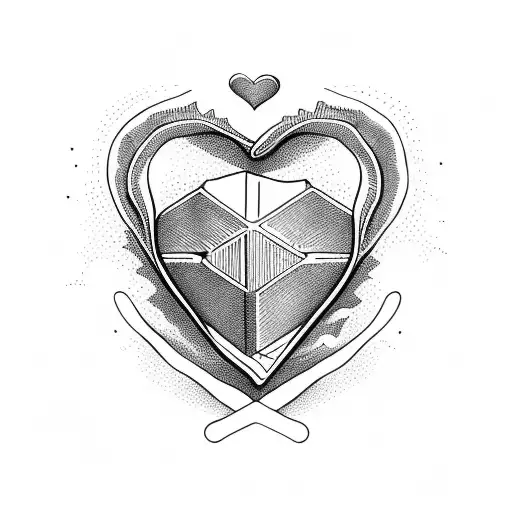 The Word Stay With Love Heart