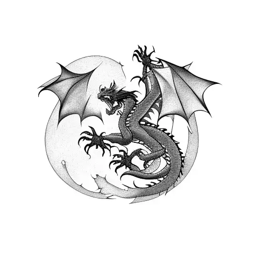 Dragon Around Arm Ending On Chest