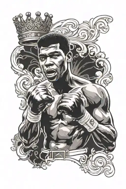 Muhammad Ali With Crown