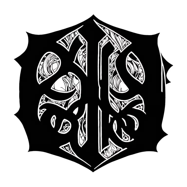 Random Pattern With Orthros Font