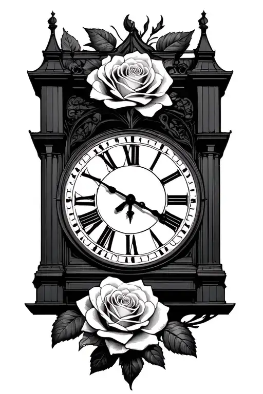 Clock Tower Rose Intertwined