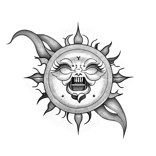 A Sun Made With Scorpios Tails As Sun Rays