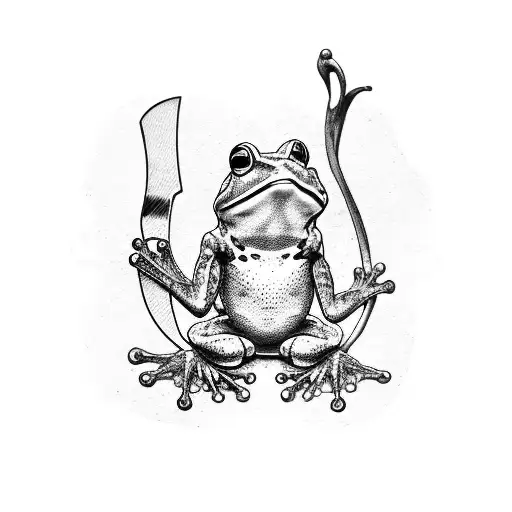 Frog Wielding Knives