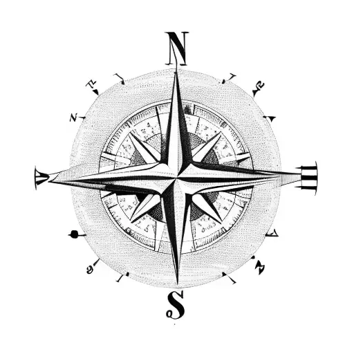 A Compass Surrounded By Passport Stamps And A Plane Flying Over Mountains