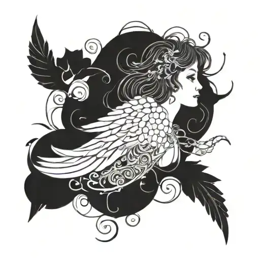 An Angel Surrounded By Centipedes