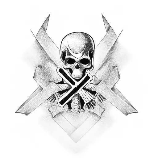 Robed Skeleton With Iron Cross