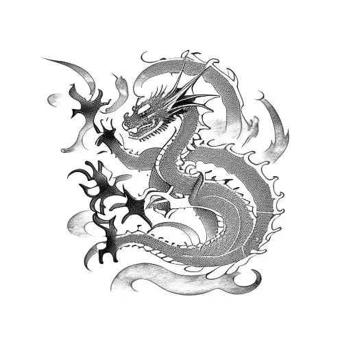 A Dragon Playing Pool In A Fantasy Art Style