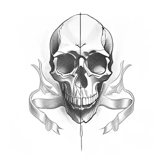 Skull Holding Mouth