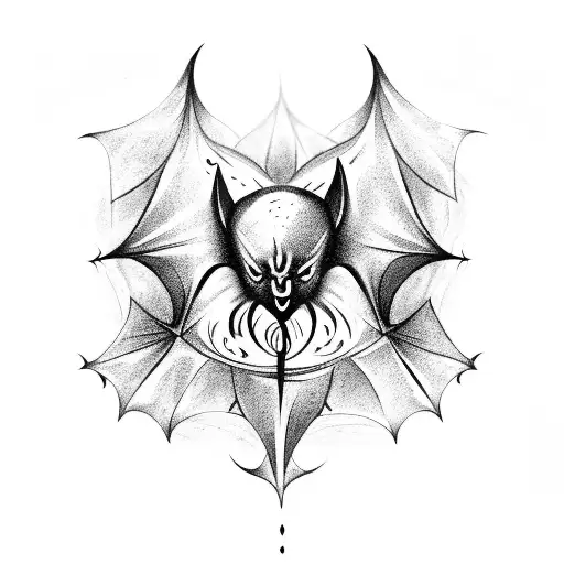 A Gothic-style Bat Emerging From A Swirling Vortex