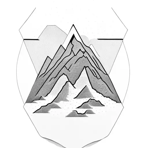 Mountain Peak With A Climber Reaching The Top