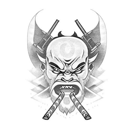 Oni Samurai Smoking Cigar