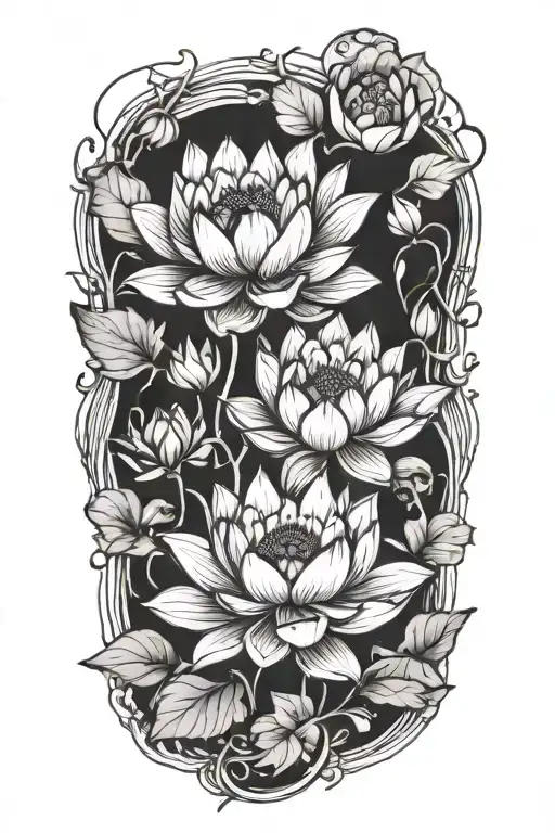 Lotus Growing Together