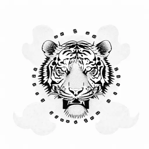 Tiger Wearing An Irish Knit Jumper