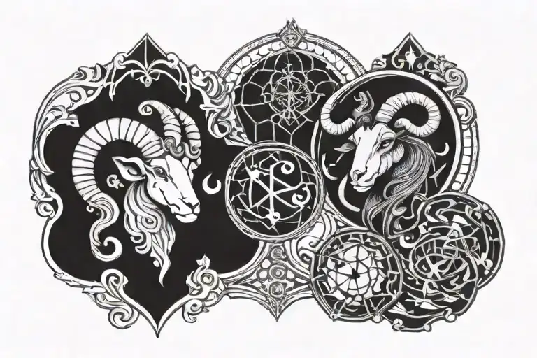 Aries Libra Taurus Zodiac Symbol