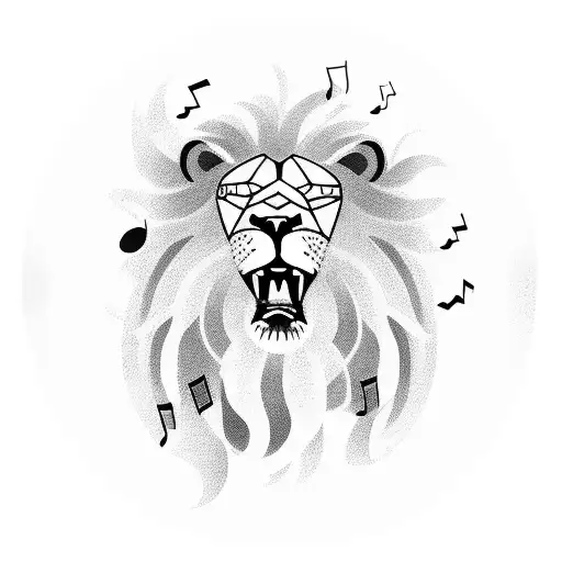 A Lion Playing A Musical Instrument In A Window