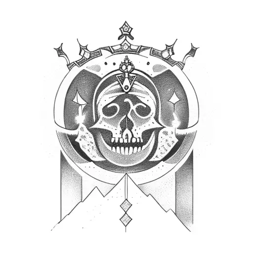 Moon With A Crown On It