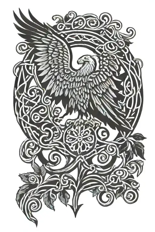 Polish Eagle Celtic Tree Of Life