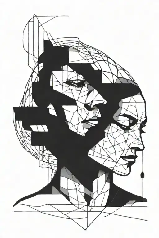 Simple Abstract Human Art Using Black Lines Depicting The Interfacing Between Therapist And Client