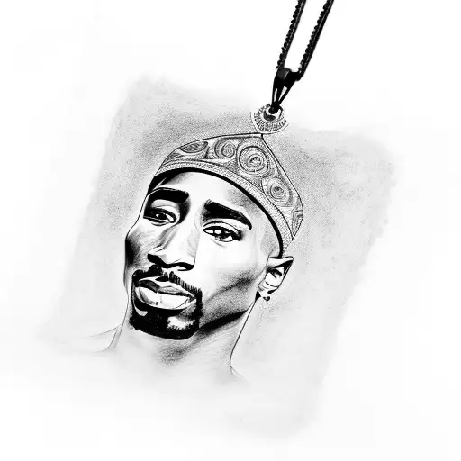 Tupac Wearing The Ankh Necklace