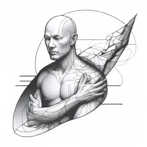 Simple Abstract Human Art Using Black Lines Depicting The Interfacing Between Therapist And Client