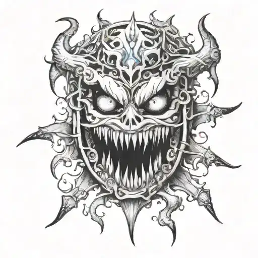 Fangs And The Center Is Black