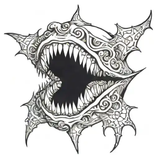 Fangs And The Center Is Black