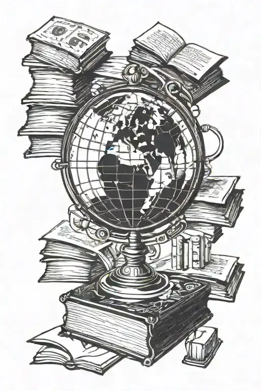 Books Globe Dollar Bill