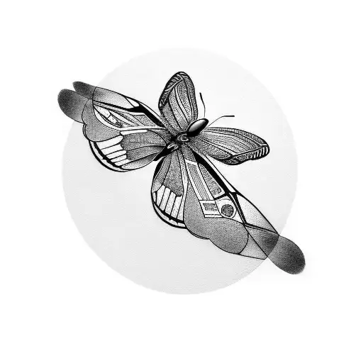 A Unique Forearm Black Butterfly Tattoo For Women