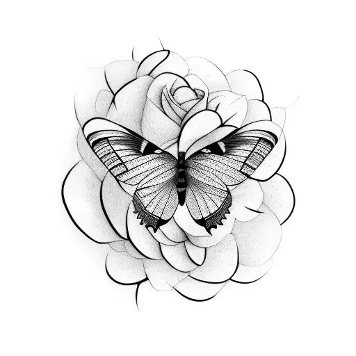 Forearm Black Butterfly Tattoo For Women