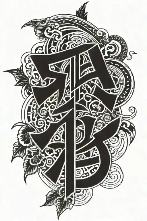 Chinese Letters With Rays