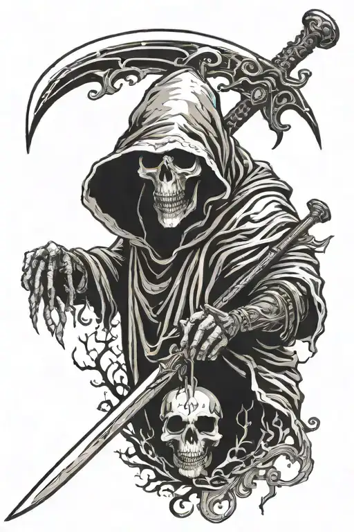 Death Reaper With Scythe