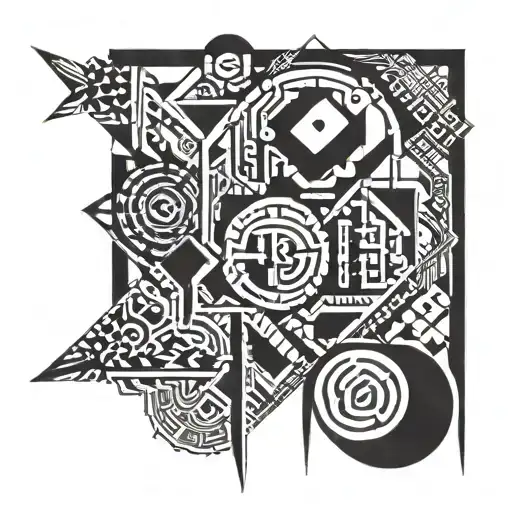 Incorporate Abstract Symbols That Represent Consistency In A Tattoo Inspired By Working Out