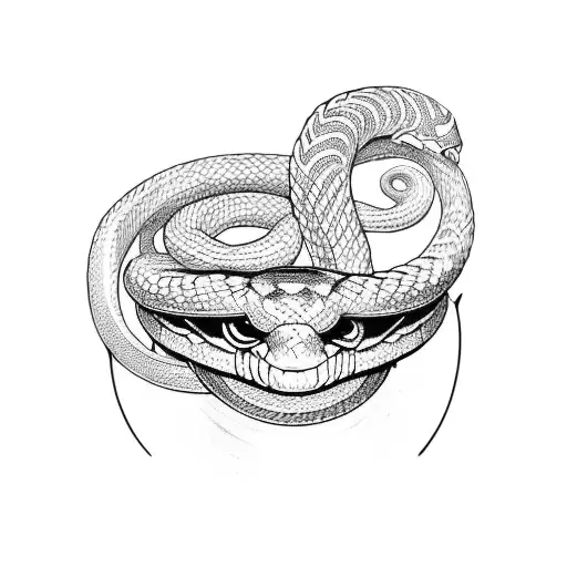 Helm Of Awe With Snake Around