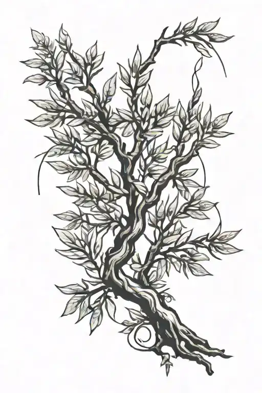 Tanit Carthage Symbol And Olive Tree Branch
