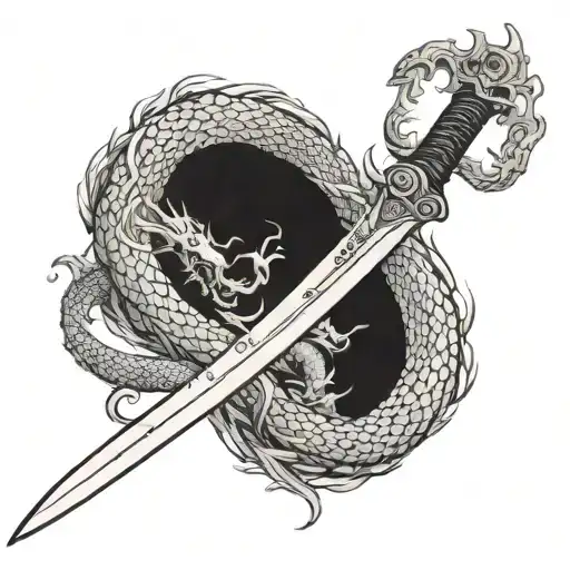 A British Sword With A Chinese Dragon Wrapped Around
