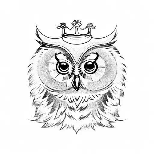 Owl Backpiece With A Crown