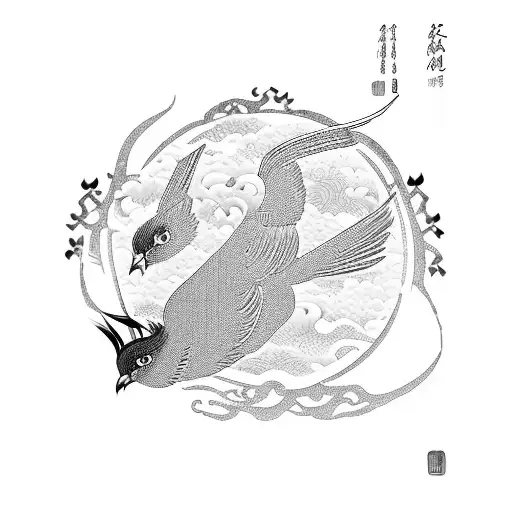 The Jian Bird From Chinese Mythology
