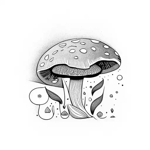 Dark Hippie Mushroom Sleeve