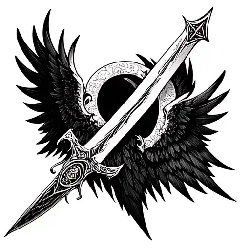 Arcane Sword With Wings