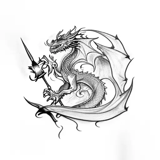 Dragon With Lightning From Eyes